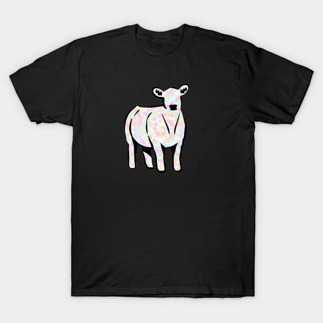 Rainbow Tie Dye Cow Silhouette  - NOT FOR RESALE WITHOUT PERMISSION T-Shirt by l-oh